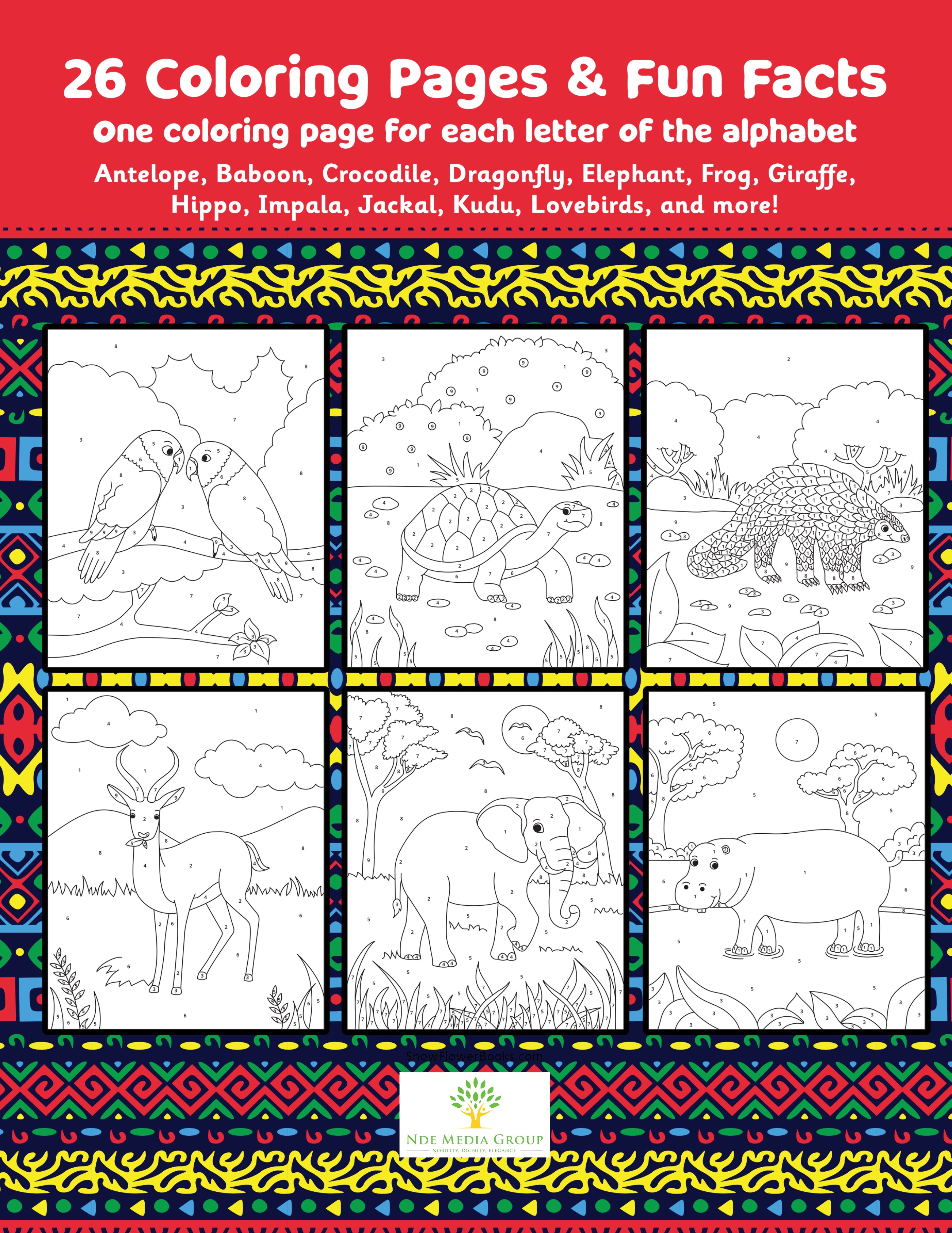 Coloriage numéroté - Animaux africains