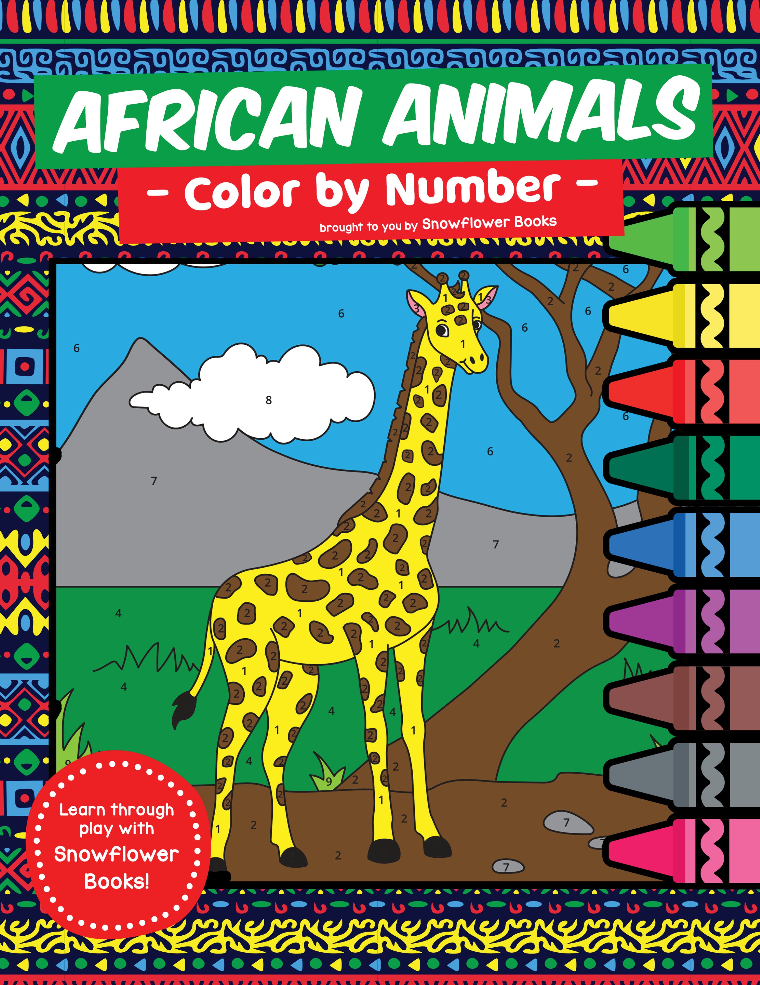 African Animals Color by Number (Paperback)